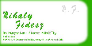mihaly fidesz business card